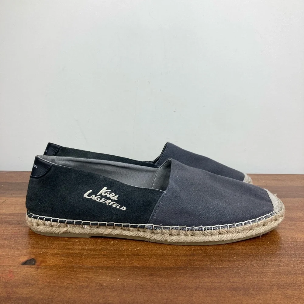 Karl Lagerfeld Espadrilles Casual Loafers Gray Comfort Shoes Women’s Size 11.5.